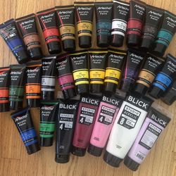 Acrylic Paint & Brush Set