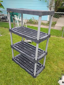 Plastic 4 shelf rack