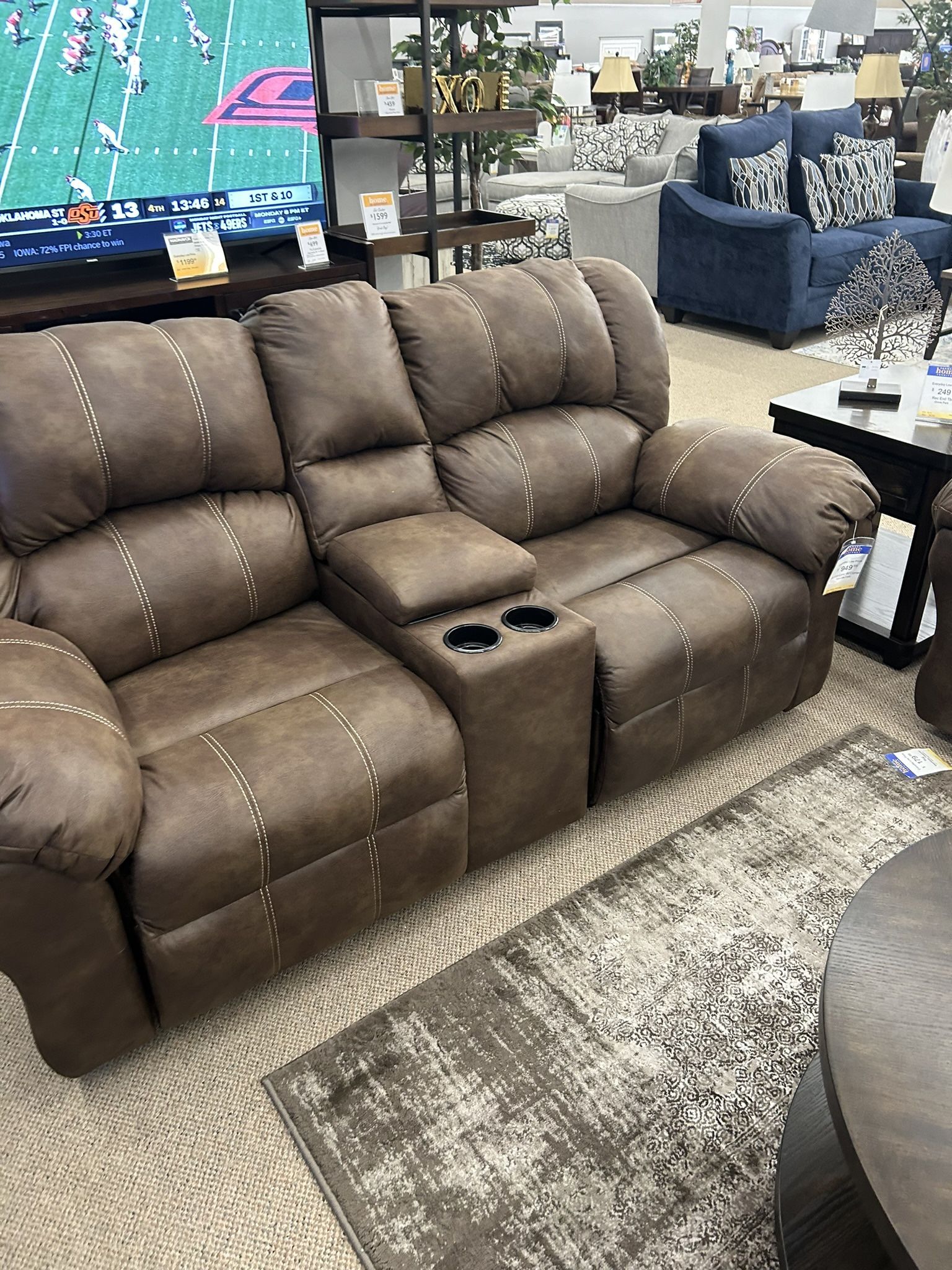 2 Piece Reclining Leather sectional