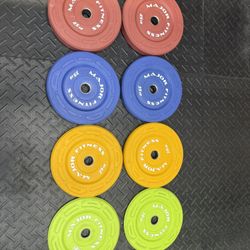 Major Fitness Color Grip Low Bounce Bumper Plates