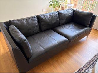Ikea Seglora Full Grain Leather Couch