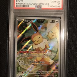 Pokémon Scarlet & Violet Eevee Prismatic Evolutions Elite Trainer Box Promo PSA 10