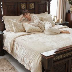 Handcrafted Solid Wood Bedroom Set Very Limited