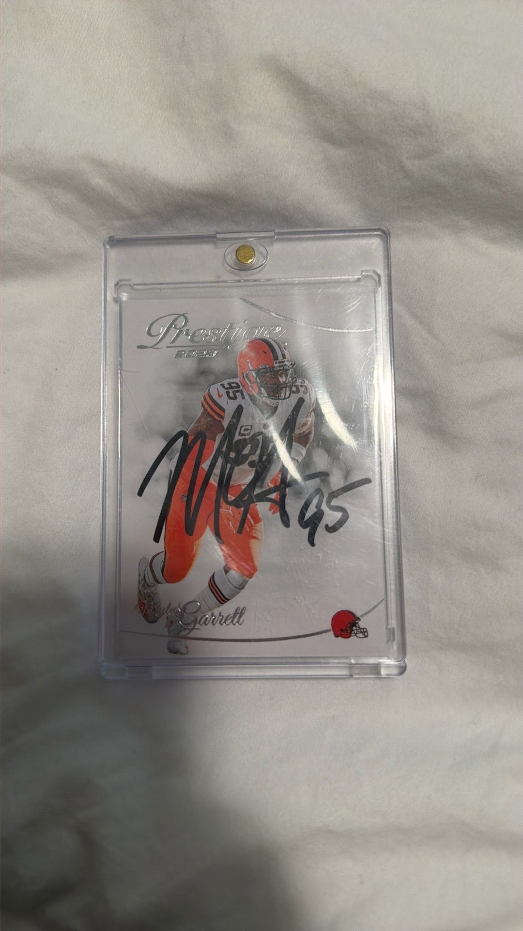 Signed Myles Garrett card authentic signature