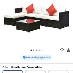 6 Piece Patio Furniture Set (lightly used)