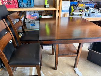 High Top Dining Table W/ 2 Chairs