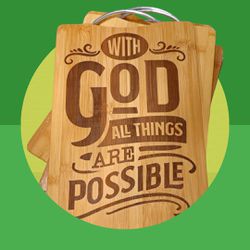 God Personalized Engraved Cutting Board