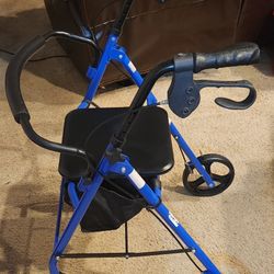 Like New Walker With Handbrakes and Seat