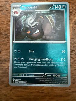 Pokémon TCG ME05: Pitch Black Mabosstiff Reverse Holo 058/084