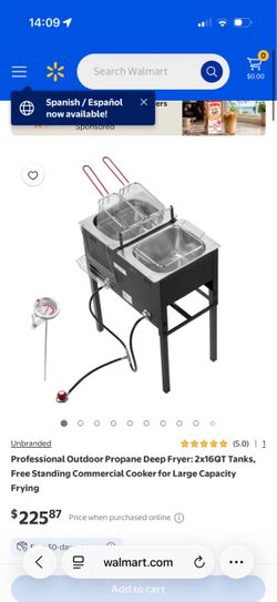 Propane deep fryer