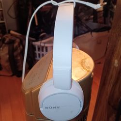 SONY{white foldable stereo headphones}