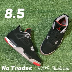 Size 8.5 Air Jordan 4 Retro “Bred 2019” ⛩️