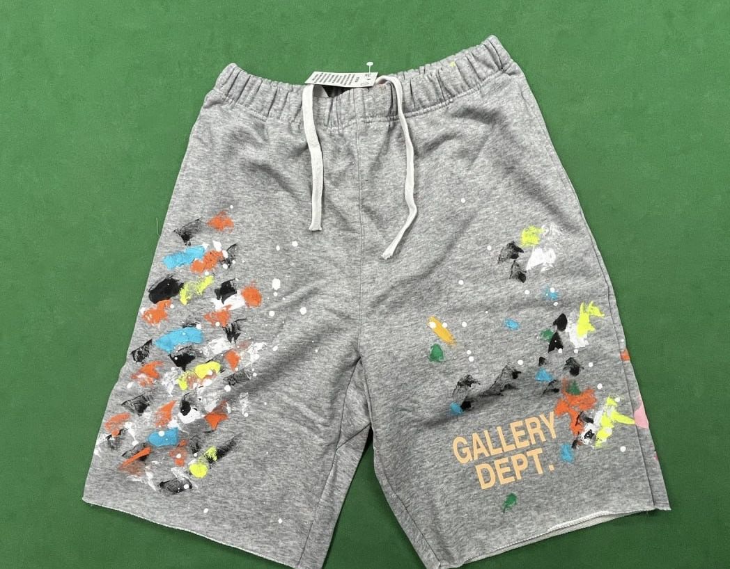 Gallery Dept Shorts with paint splatter