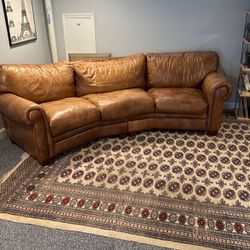 Leather Sectional Sofa - Wayne Phillips By BarcoLounger
