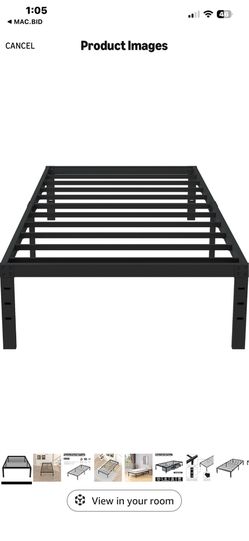 NEW XL TWIN BED FRAME , IN BOX , no instructions
