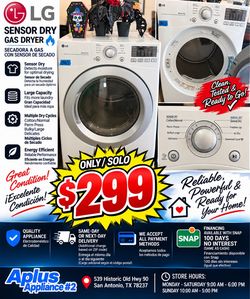 LG Sensor Dry Gas Dryer White