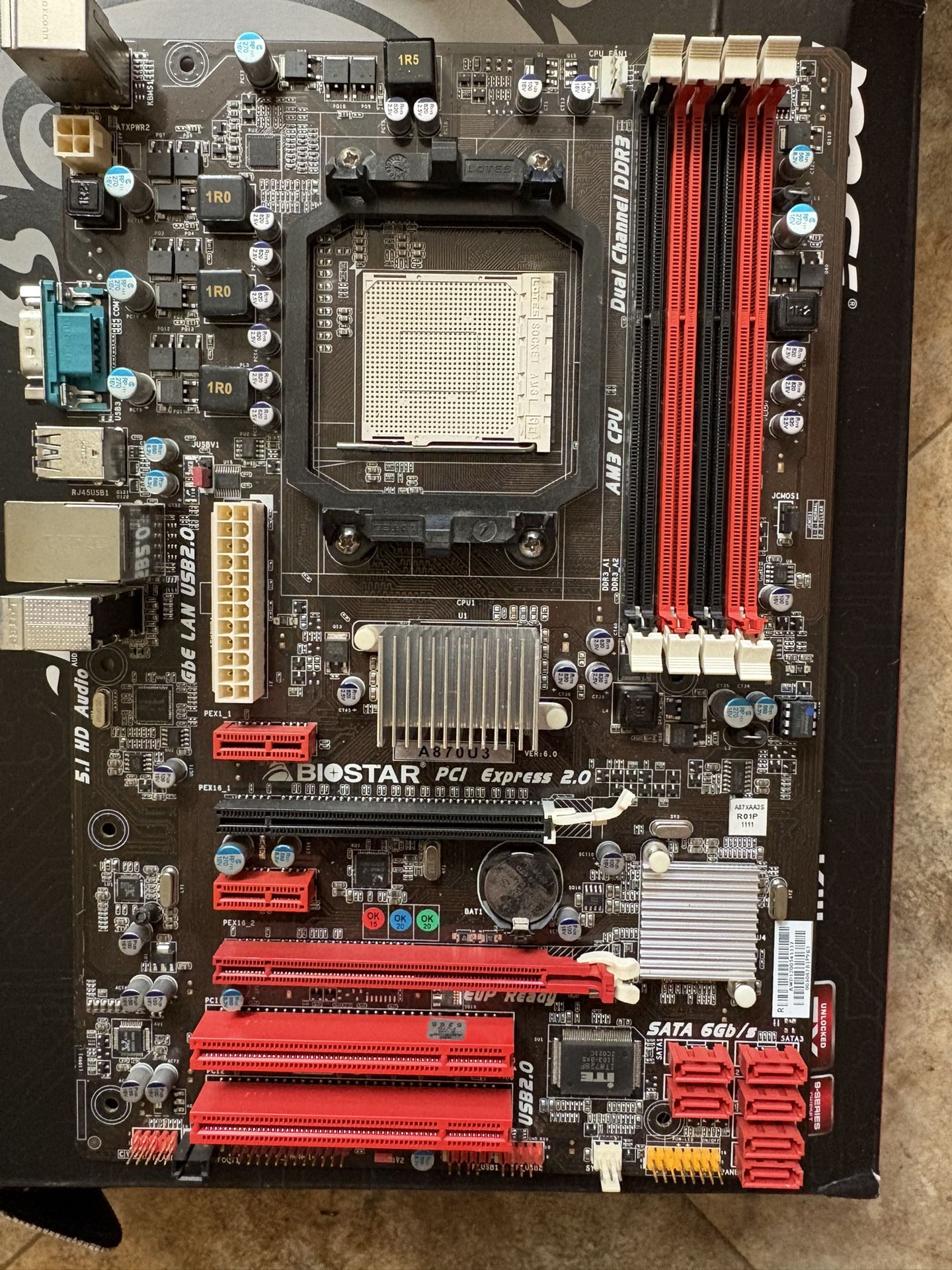 Biostar A870U3 ATX AM3 Motherboard