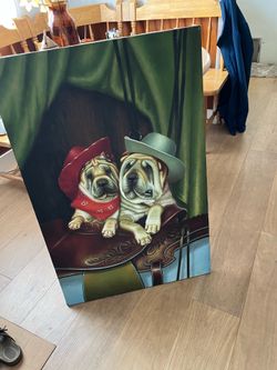 Who let the dogs out painting?