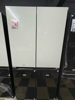 Samsung Bespoke Flex Refrigerator With Beverage Center In Charcoal And White Glass