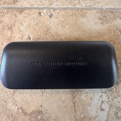 Alexander McQueen Black leather Sunglasses Case