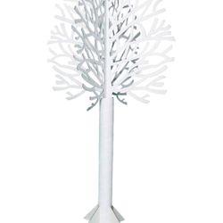 Die-Cut White Tree, 7 Feet 4 Inches High x 46 Inches Diameter