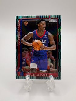 2025 Topps Chrome - VJ Edgecombe #253 Aqua Basketball Refractor /199 (RC) (C)