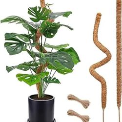 New Bendable Moss Pole for Plants Monstera, Tall Moss Poles for Climbing Plants Indoor, Large Moss Pole Support, Garden Trellis Stick Stakes for Plant