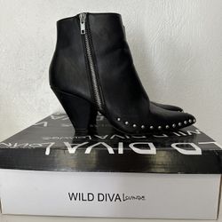 Studded Black Boot