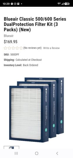 NIB Blueair Classic 500/600 Series DualProtection™ Filter KitBlueair Classic 500/600 Series DualProtection™ Filter Kit