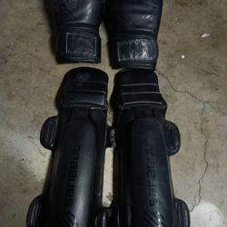 Boxing Gloves And Chin Guards