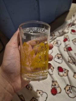 Vintage Novelty Drinking Glass with Nautical Design