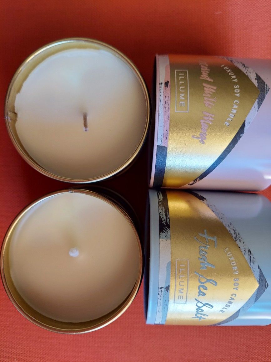 luxury soy candles illume 2 for $17.00