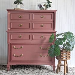 Warm Pink Vintage Dresser