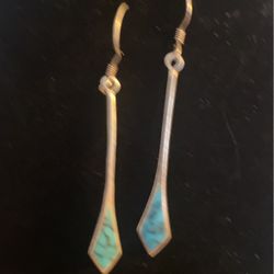 925 Silver And Turquoise Earings 