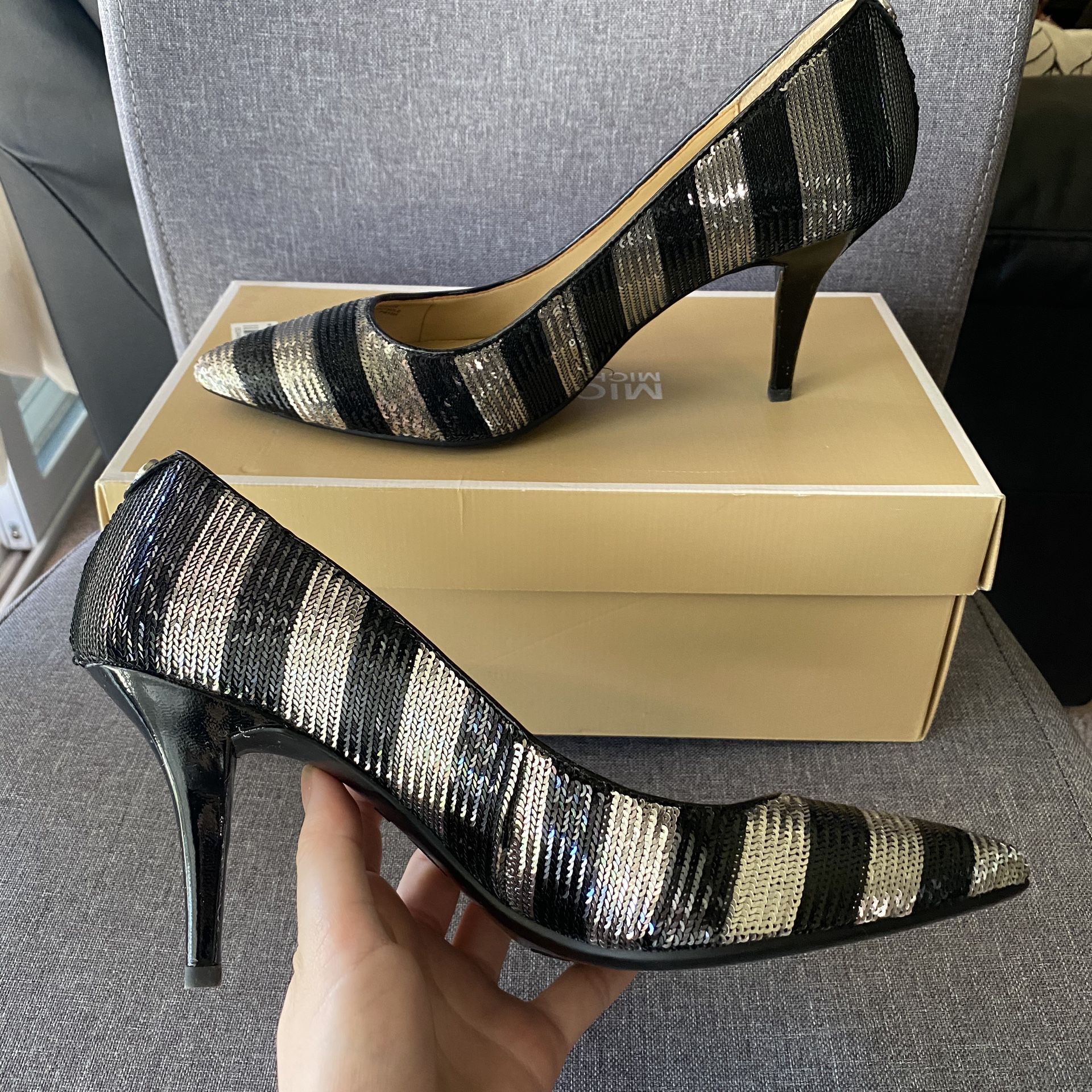Michael Kors Glitter heels pumps size 8