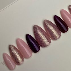 Medium Almond Acrylic Press On nails