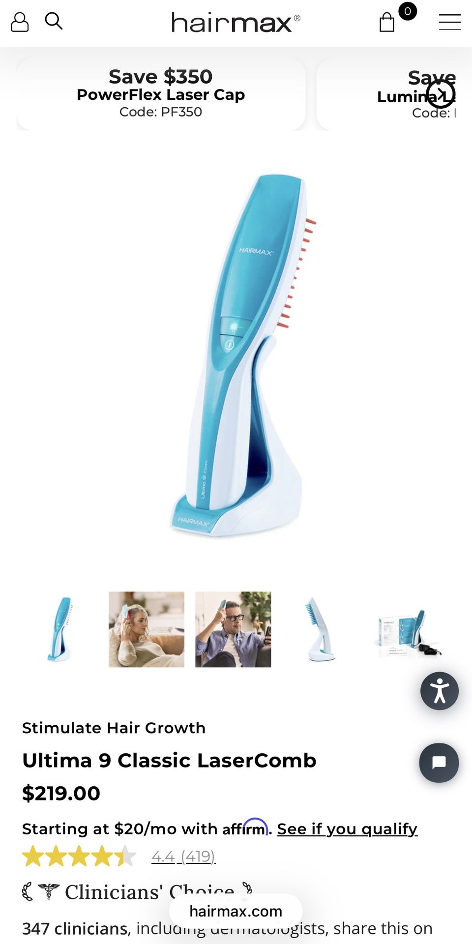 Hairmax Ultimate 9 Laser Comb