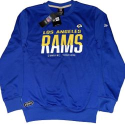 Los Angeles Rams Blue Pullover Crewneck Sweatshirt Mens S,M & L New Combine