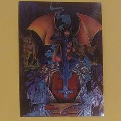 1995 Lady Death Chaos! Comics Chromium Trading Cards Series 2 II #18 The Flames Of Discontent Krome Productions Chrome Art Vintage Card Collectible