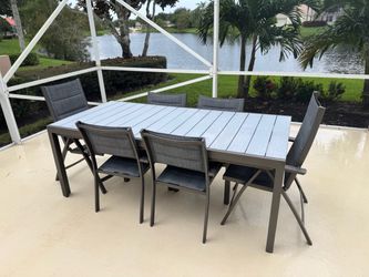 Outdoor Patio Dining Set Table and 6 Chairs
