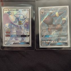 Umbreon GX Reshiram GX Full Art Pokemon Cards *Mint*