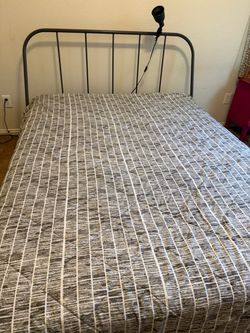 Bed frame with mattress