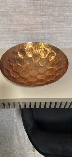 Hammered Copper Decorative Bowl