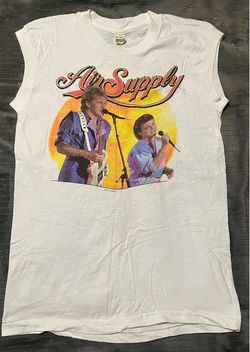 1984 Air Supply World Tour Sleeveless Concert Muscle T-Shirt & 1984 Air Supply World Tour Concert Program Booklet.