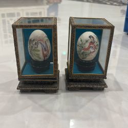 Asian Japenease Hand Painted Vintage eggs