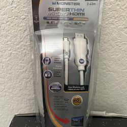 Monster SuperThin Micro HDMI Cable NEW UNOPENED 