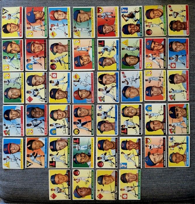 1955 Topps Baseball Cards Lot of 44 DIFFERENT