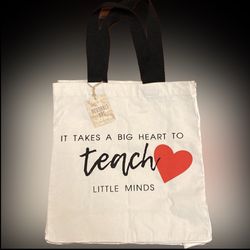 Teacher Heavy Weight Canvas Tote Bag, NWT