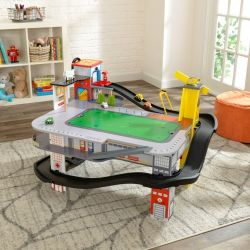KidKraft Freeway Frenzy Raceway Set and Table with EZ Kraft Assembly