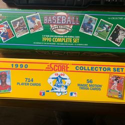 1990 Complete Sets Of Baseball Cards (Score And Upper Deck)